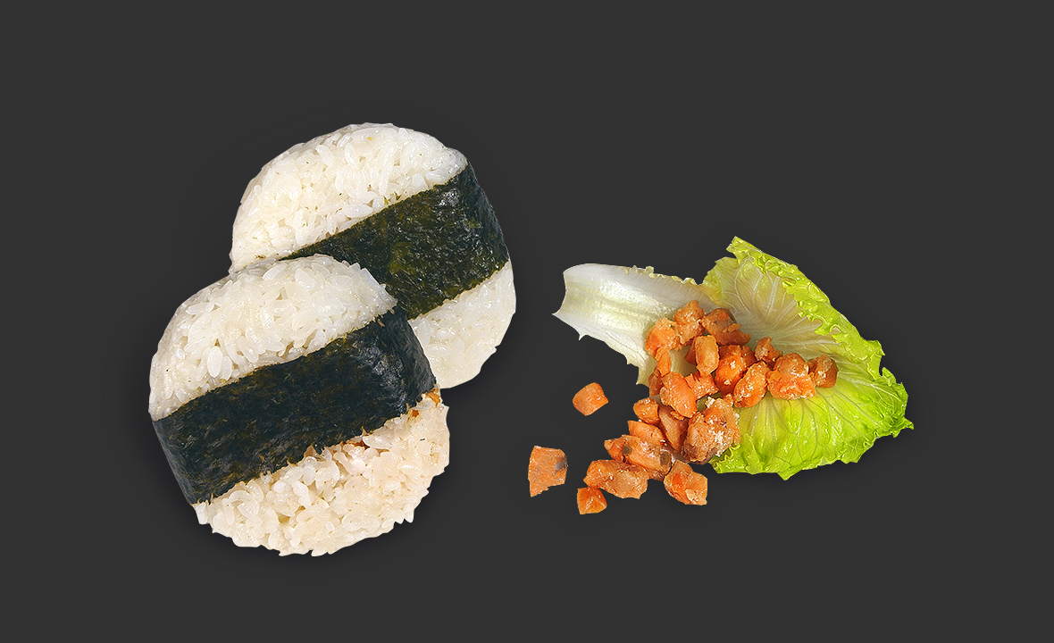  煙熏三文魚飯團 